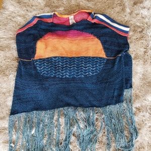 Free People Mesh Fringe Shirt (S/XS)